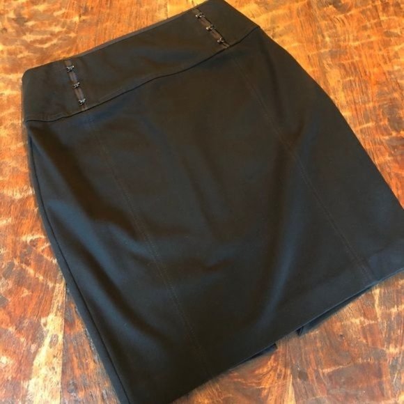 Express Dresses & Skirts - Black Express Hook Detail Skirt Sz 4